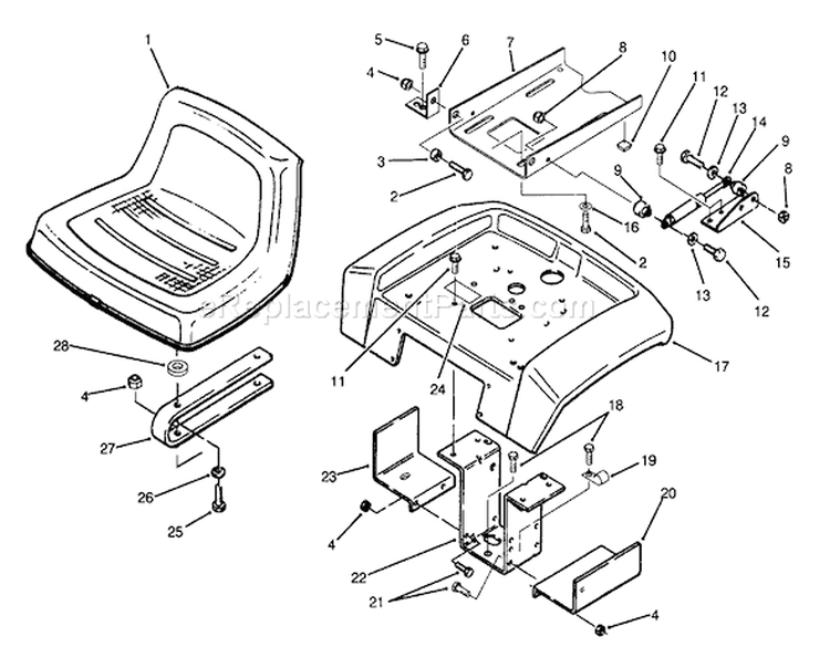 Page Q Diagram and Parts List for 73520 4900001-4999999 - 1994 Toro Lawn Tractor
