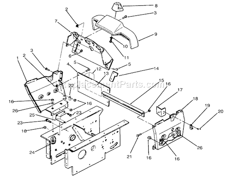 Page K Diagram and Parts List for 73520 5900001-5900177 - 1995 Toro Lawn Tractor