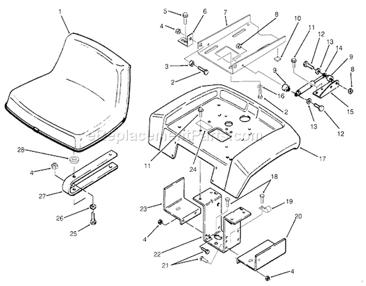 Page Q Diagram and Parts List for 73520 5900001-5900177 - 1995 Toro Lawn Tractor