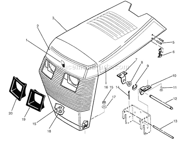 Page U Diagram and Parts List for 73520 5900001-5900177 - 1995 Toro Lawn Tractor