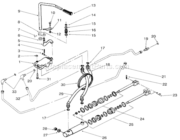 Page W Diagram and Parts List for 73520 5900001-5900177 - 1995 Toro Lawn Tractor