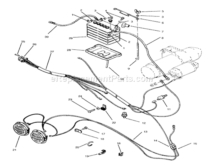 Page B Diagram and Parts List for 73520 5900178-5999999 - 1995 Toro Lawn Tractor