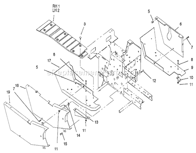 Page L Diagram and Parts List for 73521 7900001-7999999 - 1997 Toro Lawn Tractor