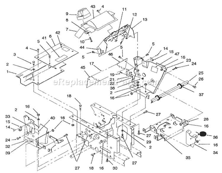 Page V Diagram and Parts List for 73521 7900001-7999999 - 1997 Toro Lawn Tractor