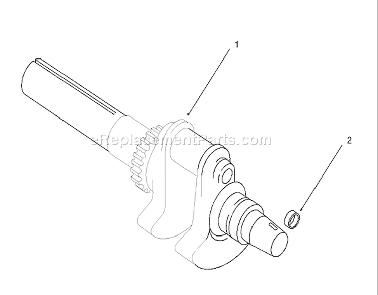 Group 1-Crankshaft Assembly Diagram and Parts List for 73542 230000001-230999999 - 2003 Toro Lawn Tractor