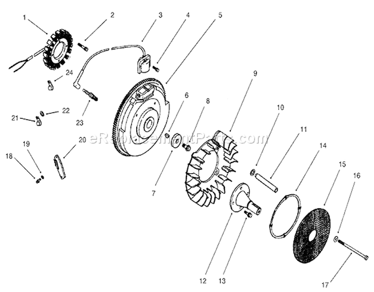 Group 5-Ignition/Electrical Assembly Diagram and Parts List for 73542 230000001-230999999 - 2003 Toro Lawn Tractor