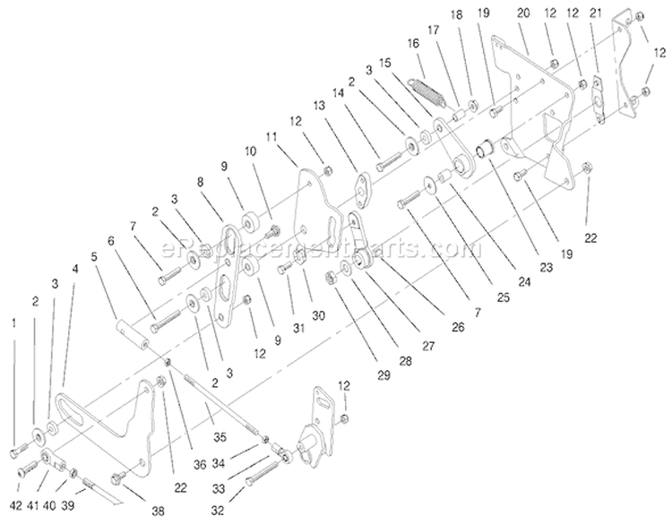 Smart Turn Rear Assembly Diagram and Parts List for 73545 8900001-8999999 - 1998 Toro Lawn Tractor
