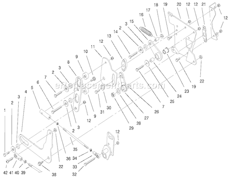 Slow In Turns Rear Assembly Diagram and Parts List for 73551 8900001-8999999 - 1998 Toro Lawn Tractor