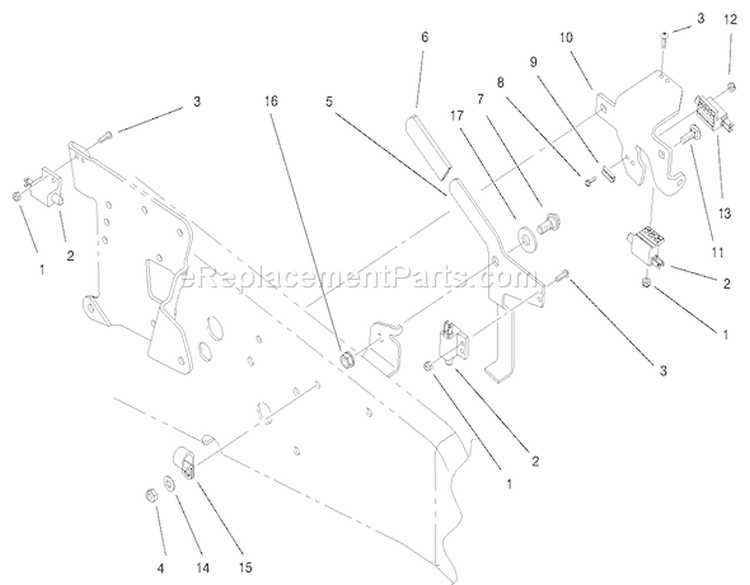 Upper Parking Brake Assembly Diagram and Parts List for 73551 8900001-8999999 - 1998 Toro Lawn Tractor