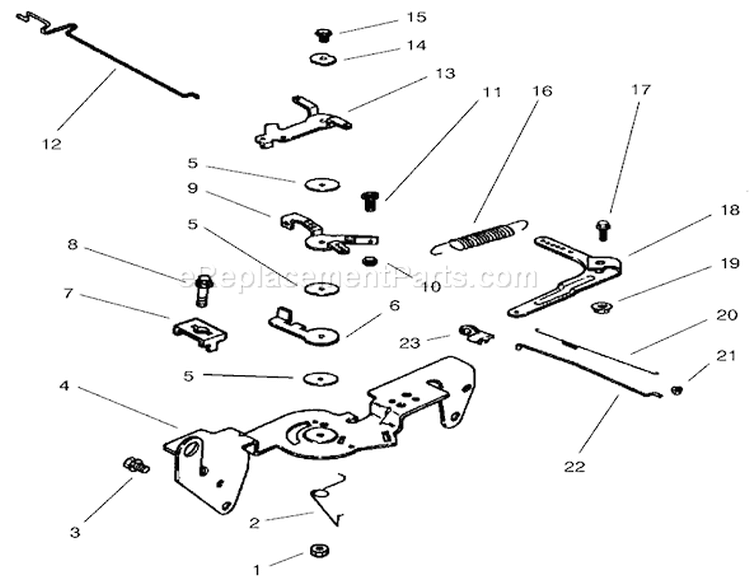 Group 9-Engine Controls Diagram and Parts List for 73560 8900001-8999999 - 1998 Toro Lawn Tractor