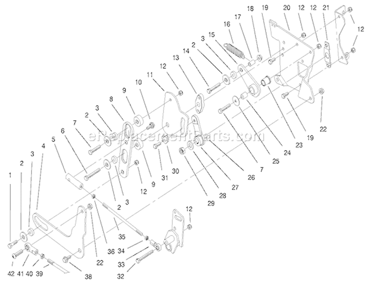 Smart Turn Rear Assembly Diagram and Parts List for 73560 8900001-8999999 - 1998 Toro Lawn Tractor
