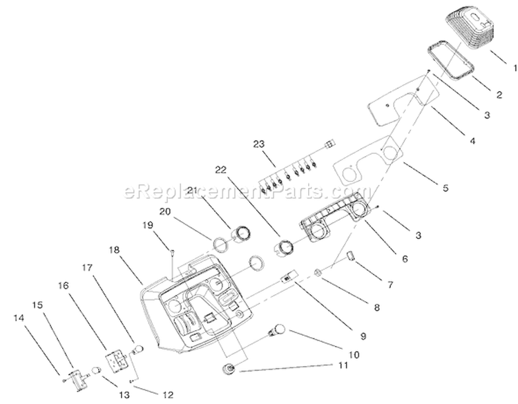 Dash Assembly Diagram and Parts List for 73561SEI 200000001-200999999 - 2000 Toro Lawn Tractor