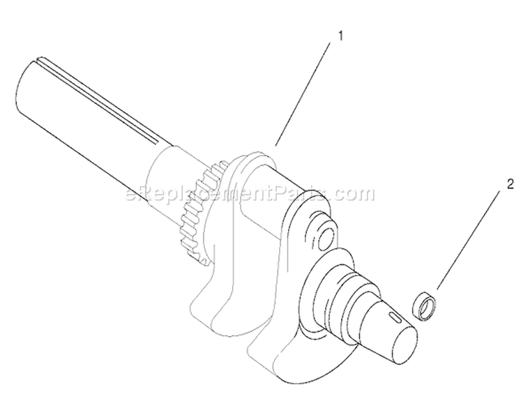 Group 1-Crankshaft Diagram and Parts List for 73561 200000201-200999999 - 2000 Toro Lawn Tractor