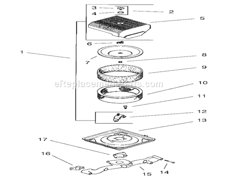Group 10-Air Intake Diagram and Parts List for 73561 200000201-200999999 - 2000 Toro Lawn Tractor