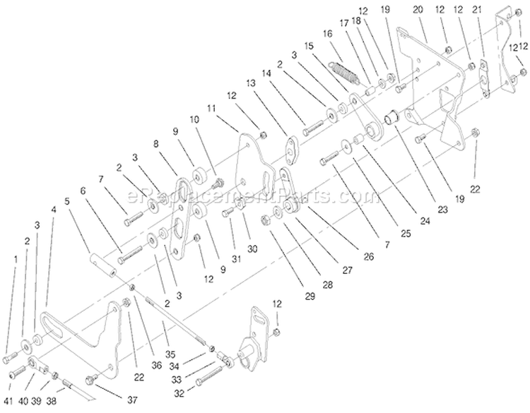 Rear Smart Turn Assembly Diagram and Parts List for 73561 200000201-200999999 - 2000 Toro Lawn Tractor