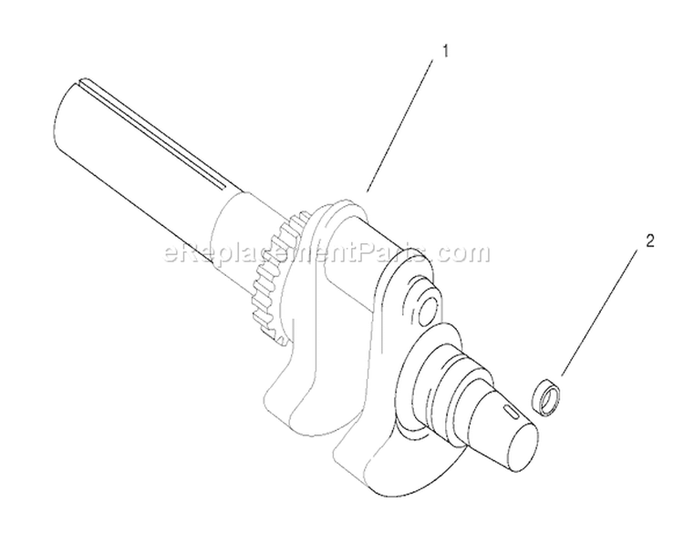 Group 1-Crankshaft Diagram and Parts List for 73561 220000001-220999999 - 2002 Toro Lawn Tractor