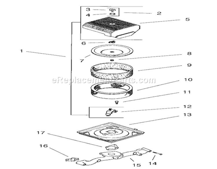 Group 10-Air Intake Diagram and Parts List for 73561 220000001-220999999 - 2002 Toro Lawn Tractor