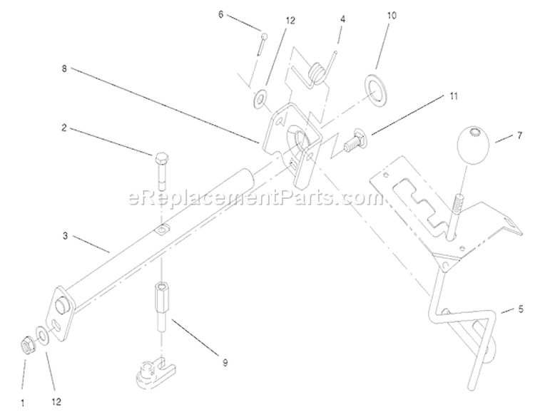 Hi-Lo Shift Assembly Diagram and Parts List for 73561 220000001-220999999 - 2002 Toro Lawn Tractor