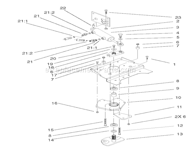Power Steering Lower Assembly Diagram and Parts List for 73561 220000001-220999999 - 2002 Toro Lawn Tractor