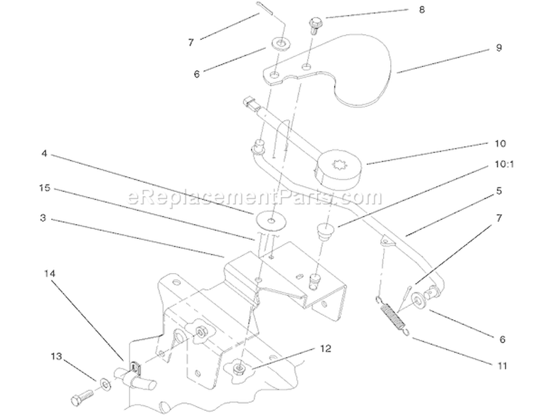Cruise Control Assembly Diagram and Parts List for 73561 220000001-220999999 - 2002 Toro Lawn Tractor