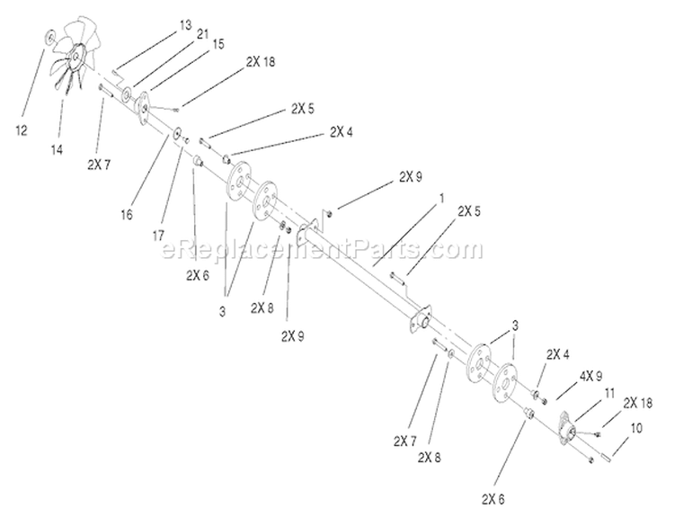 Druve Shaft Assembly Diagram and Parts List for 73561 220000001-220999999 - 2002 Toro Lawn Tractor
