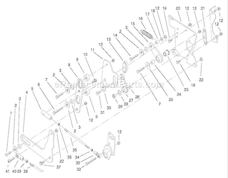 Smart Turn Rear Assembly Diagram and Parts List for 73561 240000001-240999999 - 2004 Toro Lawn Tractor