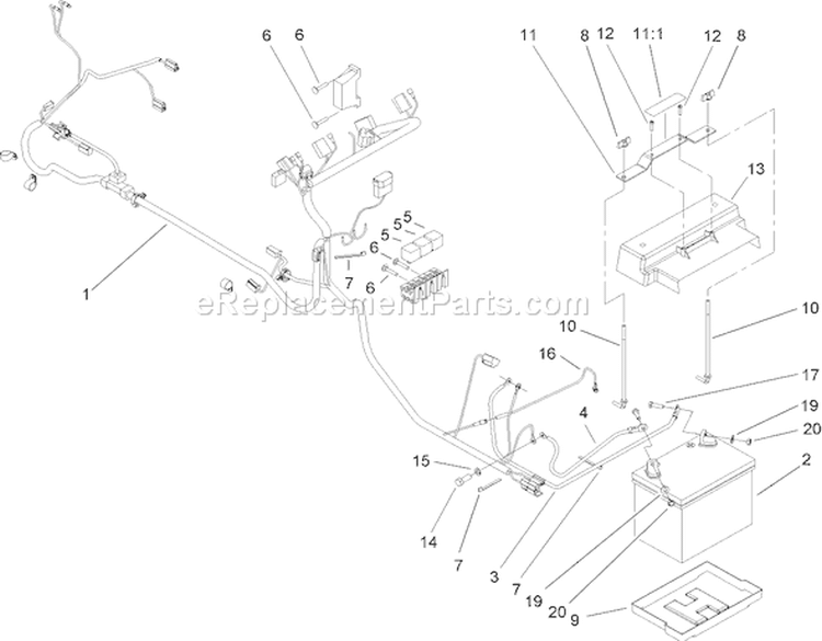 Electrical Assembly Diagram and Parts List for 73561 250000001-250999999 - 2005 Toro Lawn Tractor