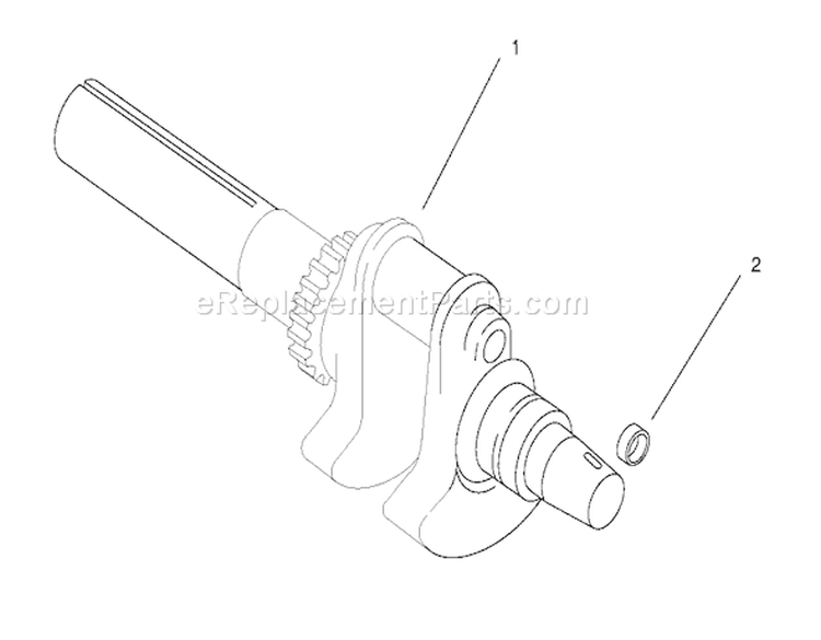 Crankshaft Assembly Diagram and Parts List for 73561 250000001-250999999 - 2005 Toro Lawn Tractor