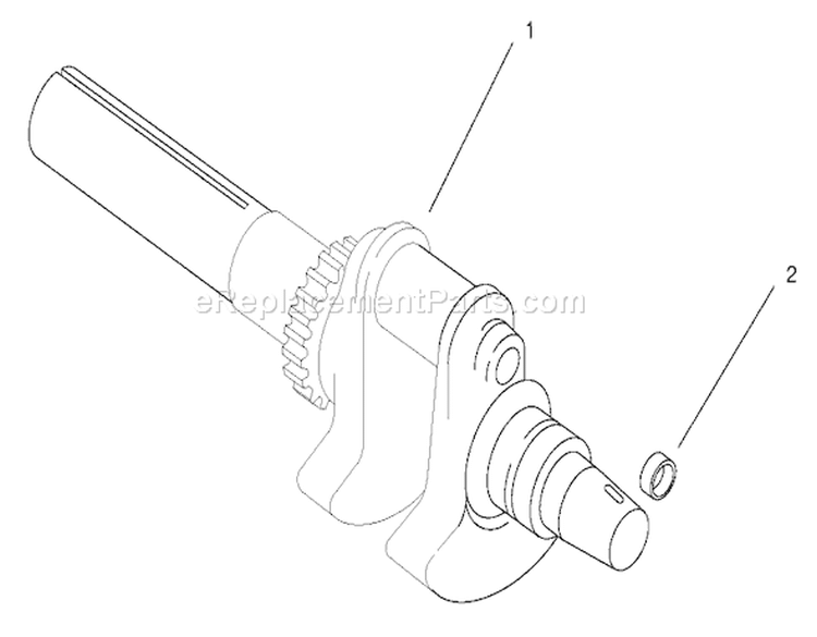 Group 1-Crankshaft Diagram and Parts List for 73561 000000001-000999999 - 2000 Toro Lawn Tractor
