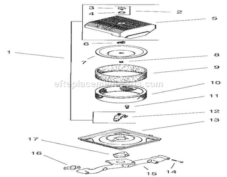 Group 10-Air Intake Diagram and Parts List for 73561 000000001-000999999 - 2000 Toro Lawn Tractor