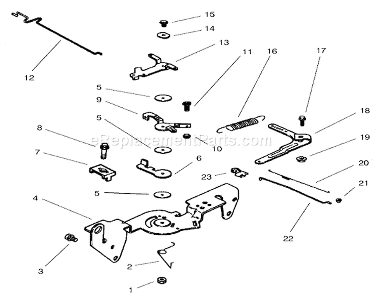 Group 9-Engine Controls Diagram and Parts List for 73561 000000001-000999999 - 2000 Toro Lawn Tractor