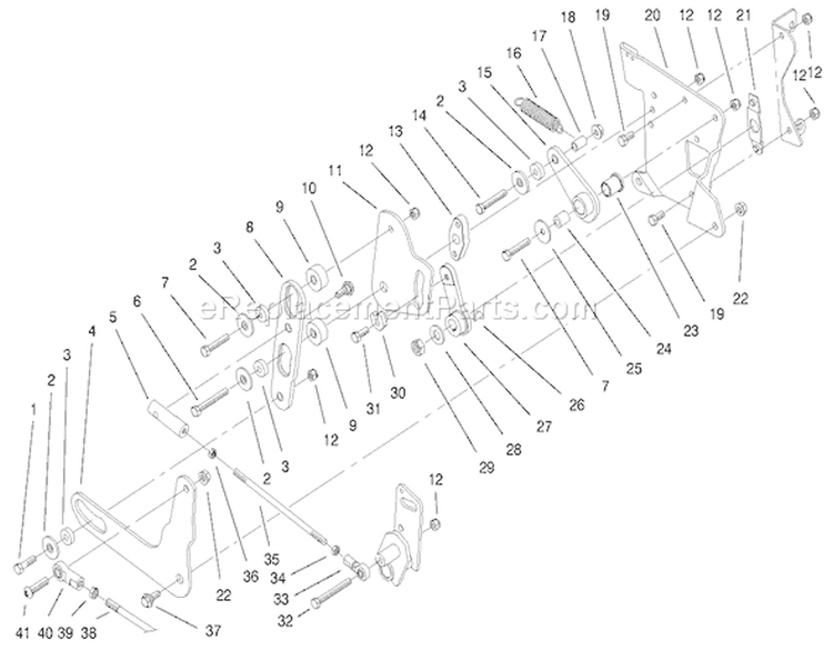 Rear Smart Turn Assembly Diagram and Parts List for 73561 000000001-000999999 - 2000 Toro Lawn Tractor