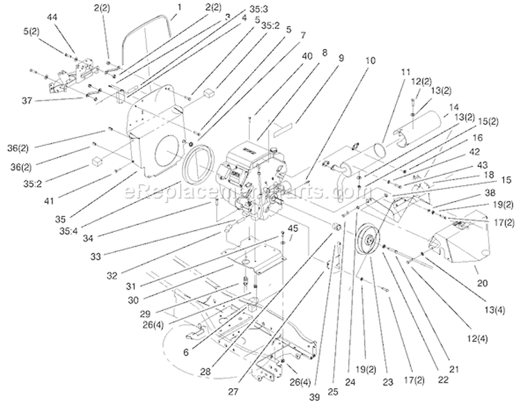 Page A Diagram and Parts List for 73471 200000001-200999999 - 2000 Toro Lawn Tractor