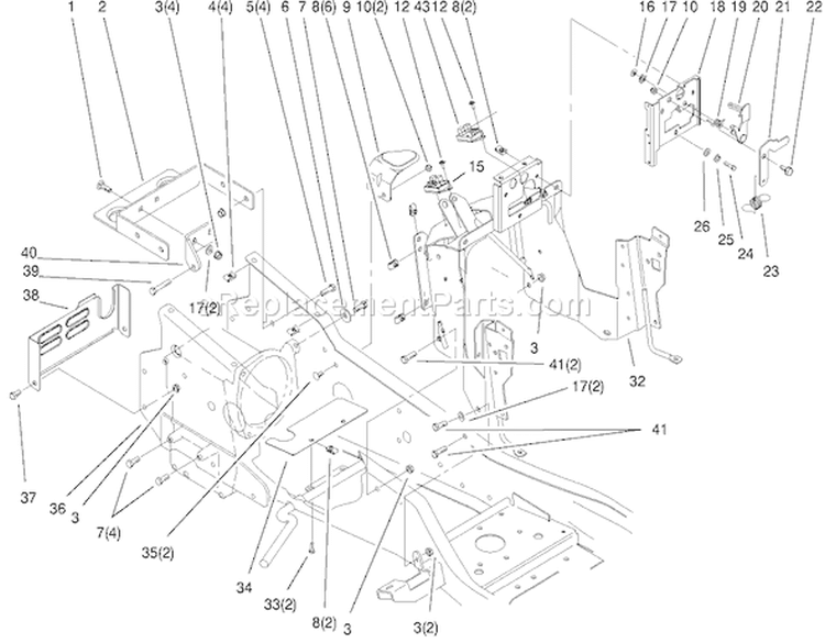 Page AR Diagram and Parts List for 73471 200000001-200999999 - 2000 Toro Lawn Tractor