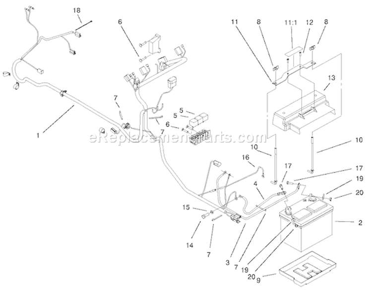 Page G Diagram and Parts List for 73471 200000001-200999999 - 2000 Toro Lawn Tractor