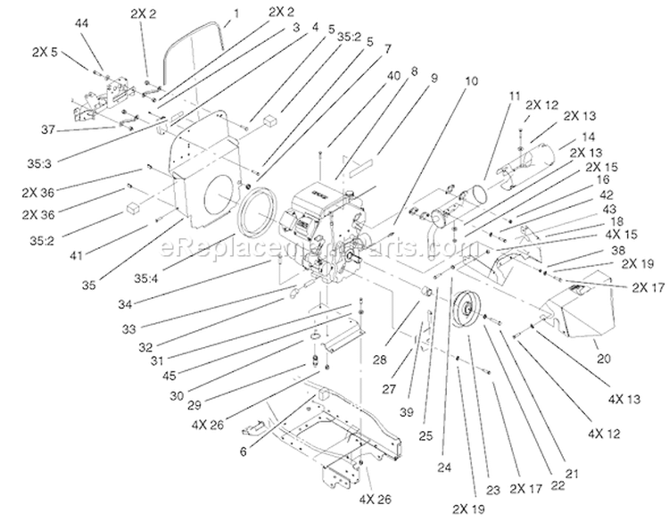 Page A Diagram and Parts List for 73471 210000001-210999999 - 2001 Toro Lawn Tractor