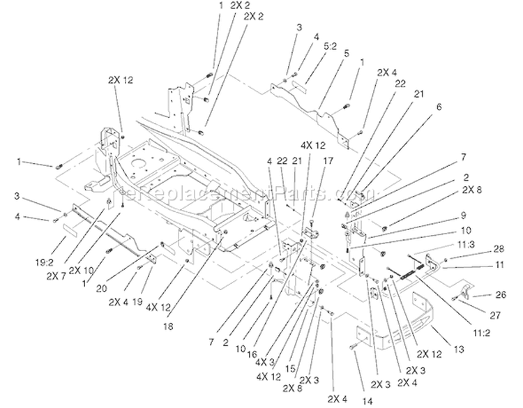 Page C Diagram and Parts List for 73471 210000001-210999999 - 2001 Toro Lawn Tractor
