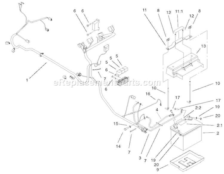 Page G Diagram and Parts List for 73471 210000001-210999999 - 2001 Toro Lawn Tractor
