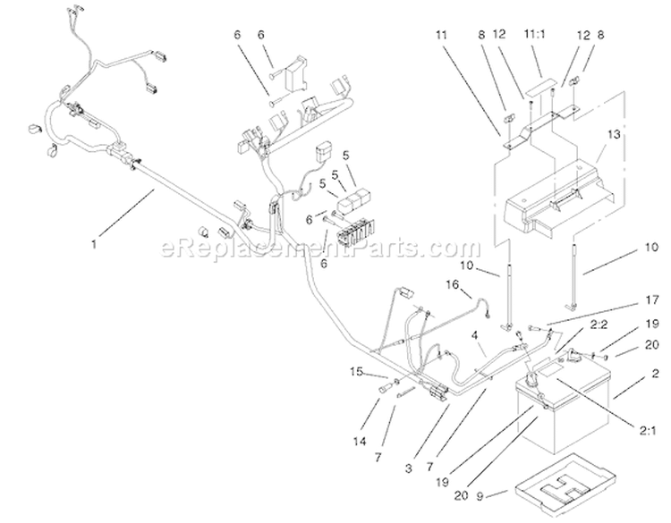 Page H Diagram and Parts List for 73471 210000001-210999999 - 2001 Toro Lawn Tractor