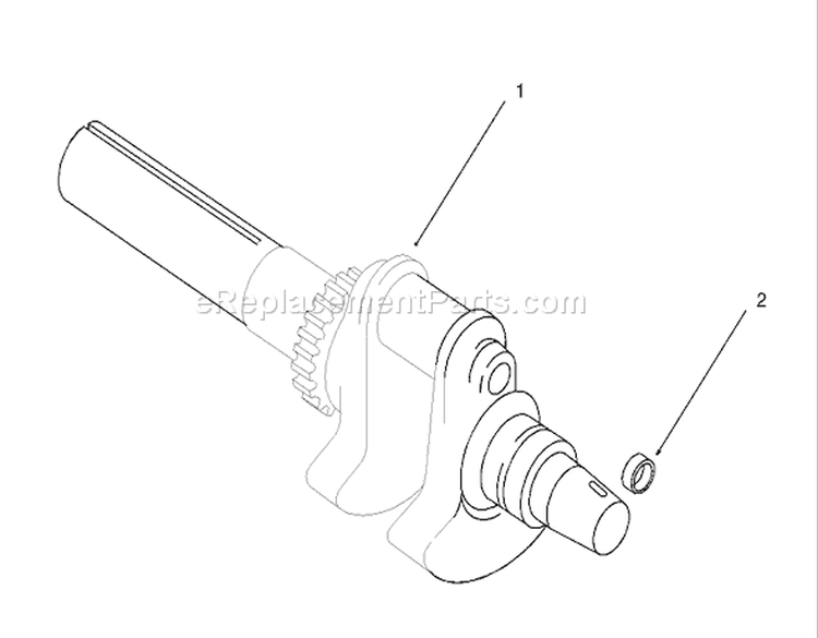 Group 1-Crankshaft Assembly Diagram and Parts List for 73570 230000001-230999999 - 2003 Toro Lawn Tractor