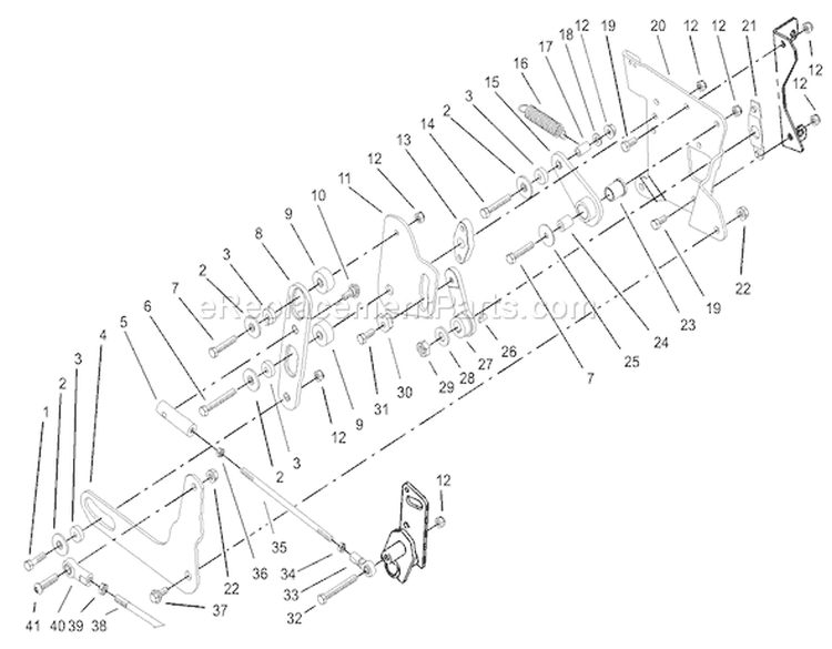 Rear Smart Turn Assembly Diagram and Parts List for 73570 230000001-230999999 - 2003 Toro Lawn Tractor