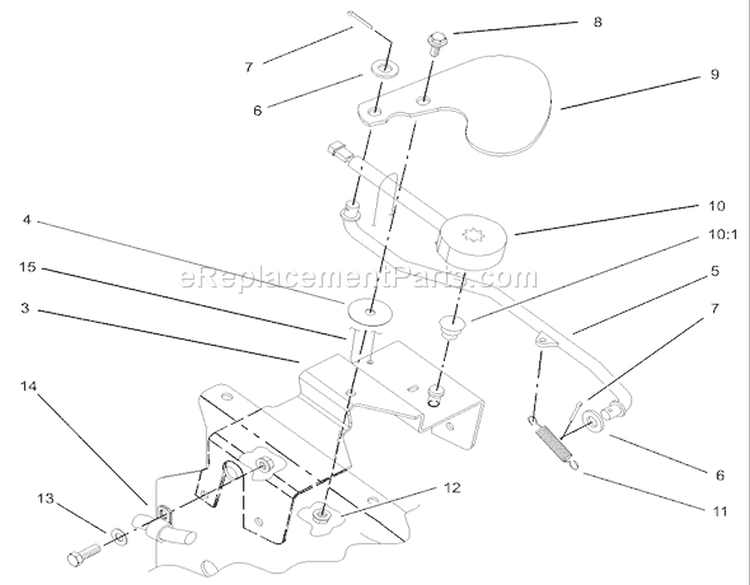 Cruise Control Assembly Diagram and Parts List for 73570 230000001-230999999 - 2003 Toro Lawn Tractor
