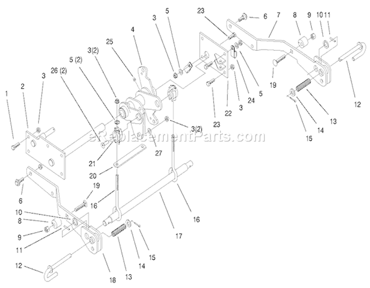 Page AB Diagram and Parts List for 73542 9900001-9999999 - 1999 Toro Lawn Tractor