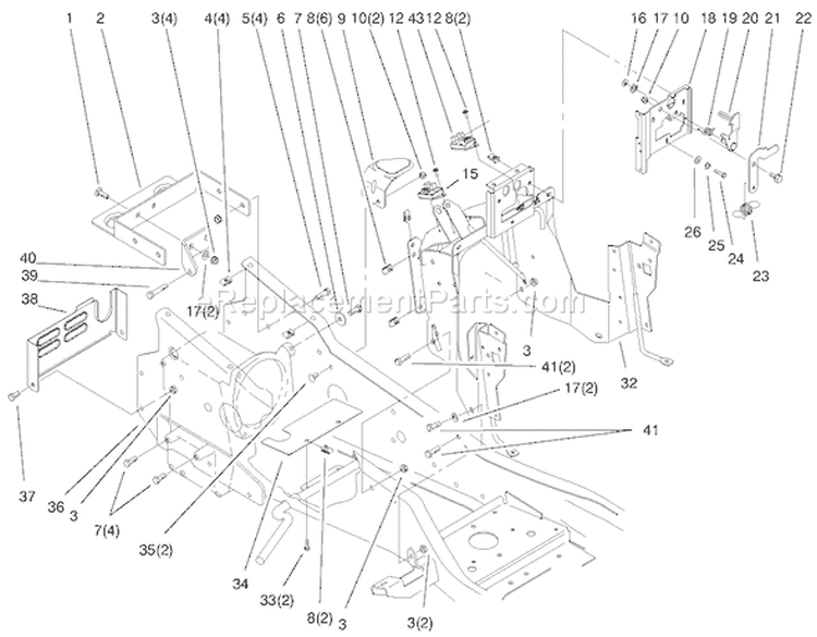 Page AG Diagram and Parts List for 73542 9900001-9999999 - 1999 Toro Lawn Tractor