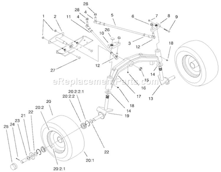 Page AH Diagram and Parts List for 73542 9900001-9999999 - 1999 Toro Lawn Tractor