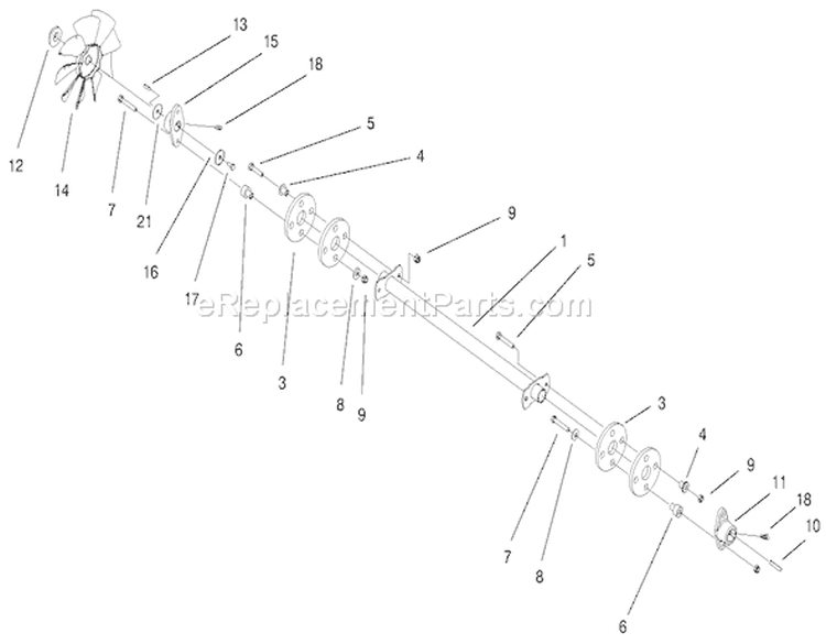 Page F Diagram and Parts List for 73542 9900001-9999999 - 1999 Toro Lawn Tractor