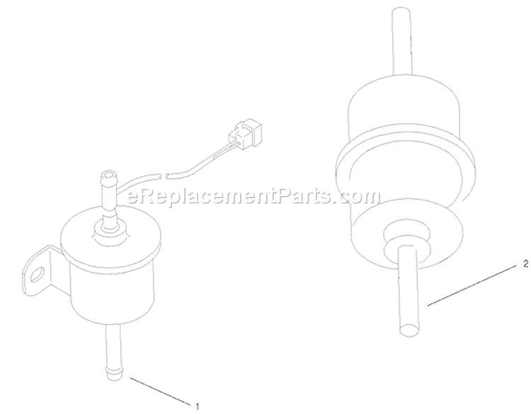 Fuel Pump & Fuel Filter Assembly Diagram and Parts List for 73547 200000242-200999999 - 2000 Toro Lawn Tractor