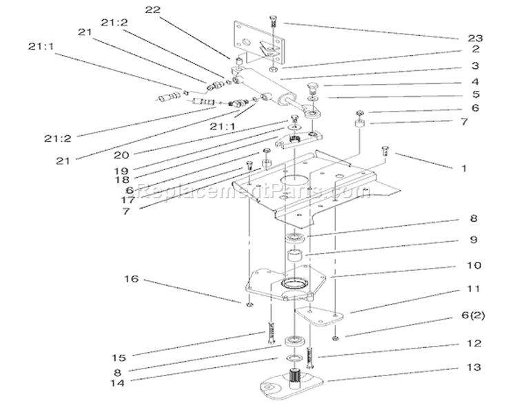 Lower Manual Steering Assembly Diagram and Parts List for 73547 200000242-200999999 - 2000 Toro Lawn Tractor