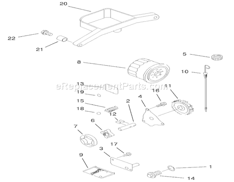 Lubrication Assembly Diagram and Parts List for 73547 200000242-200999999 - 2000 Toro Lawn Tractor