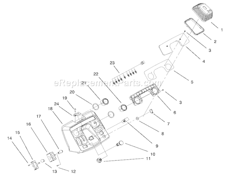 Dash Assembly Diagram and Parts List for 73547 200000242-200999999 - 2000 Toro Lawn Tractor